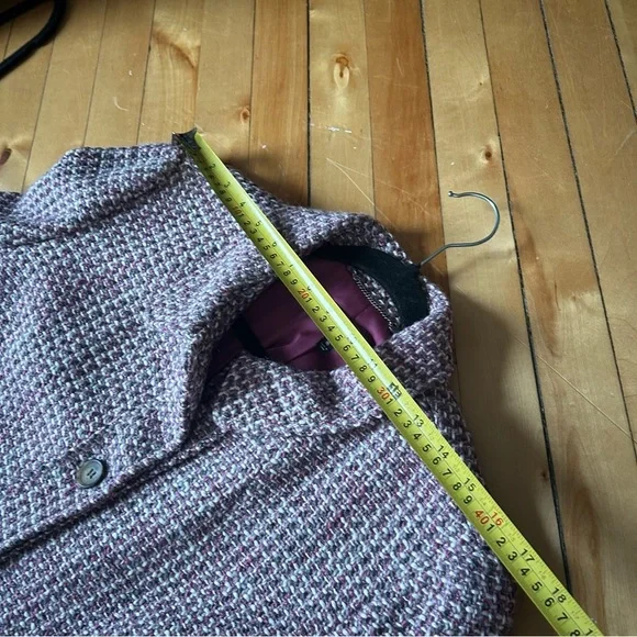 Talbots S 16 Tweed Pink Elegant Classic Button Front Blazer Jacket - Picture 8 of 12